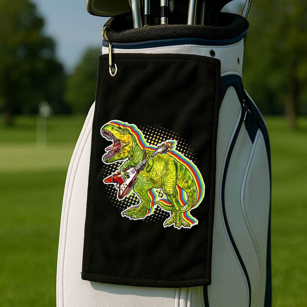 Rockin T-Rex Golf Towel