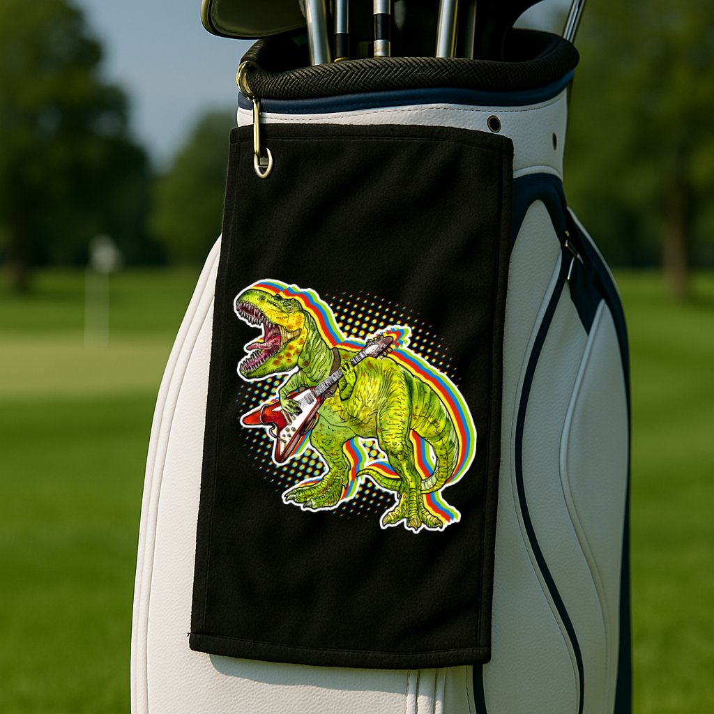 Rockin T-Rex Golf Towel