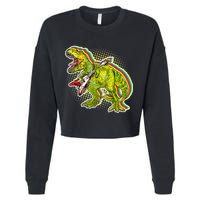 Rockin T-Rex Cropped Pullover Crew