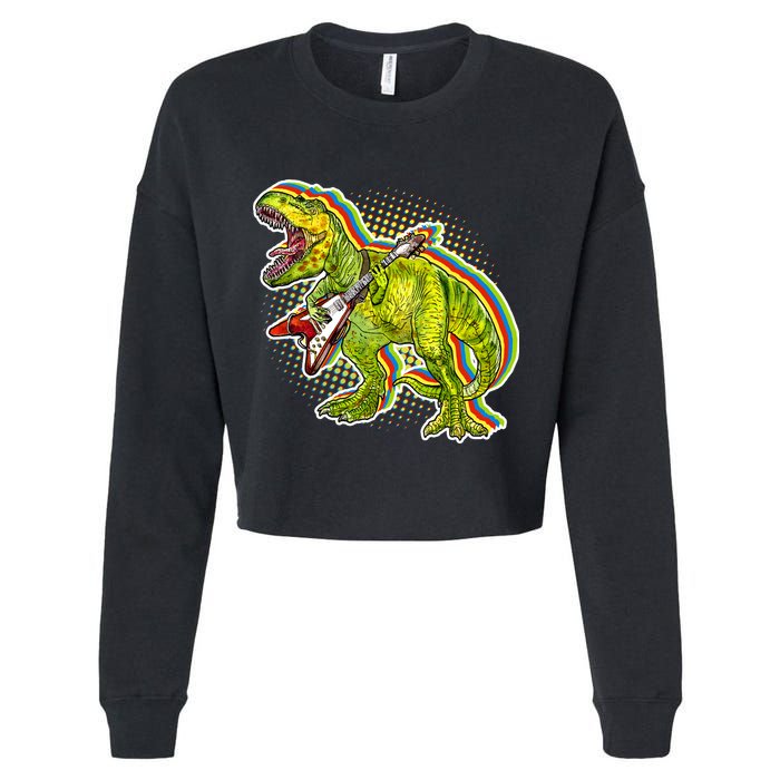 Rockin T-Rex Cropped Pullover Crew