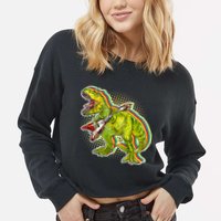Rockin T-Rex Cropped Pullover Crew