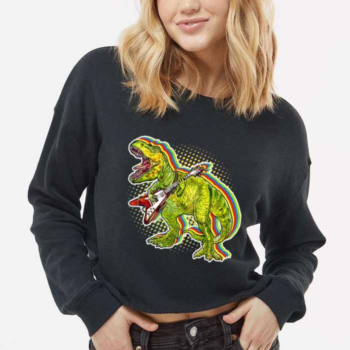 Rockin T-Rex Cropped Pullover Crew