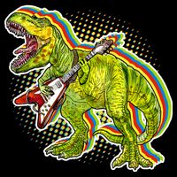 Rockin T-Rex Cropped Pullover Crew