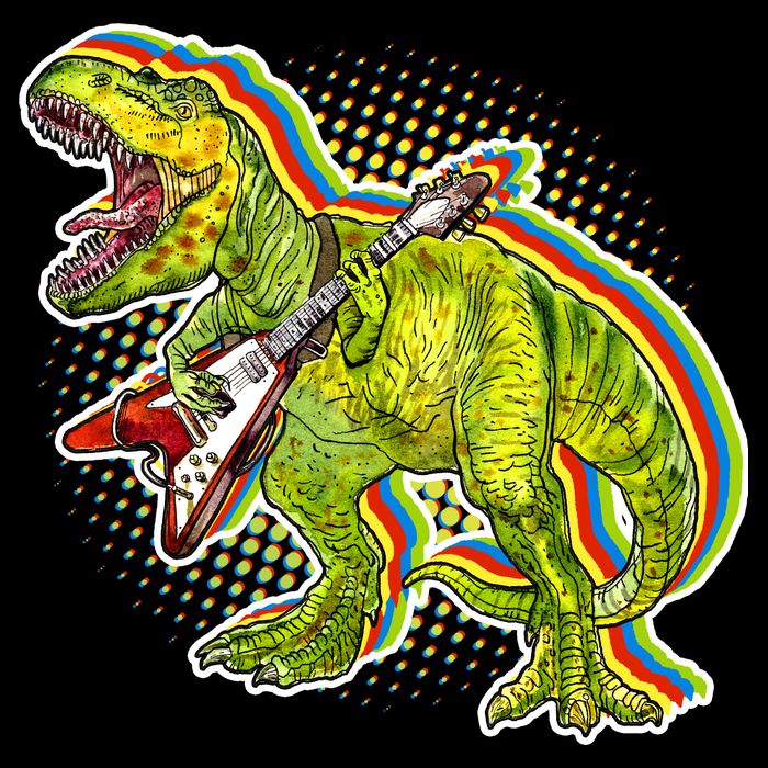 Rockin T-Rex Cropped Pullover Crew