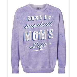 Rockin The Baseball Moms Life Colorblast Crewneck Sweatshirt