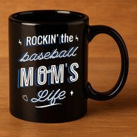 Rockin The Baseball Moms Life 11oz C Handle Ceramic Mug