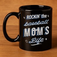 Rockin The Baseball Moms Life 11oz C Handle Ceramic Mug