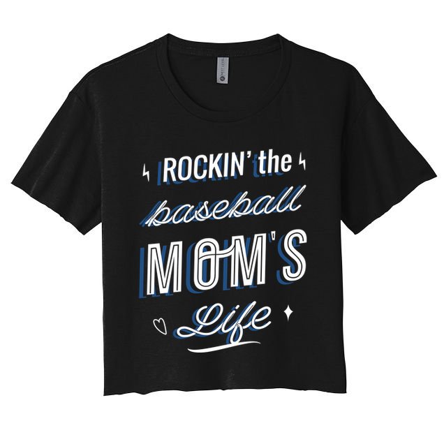 Rockin The Baseball Moms Life Crop Top