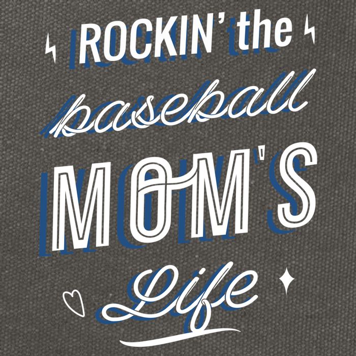 Rockin The Baseball Moms Life Cotton Canvas Backpack
