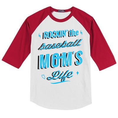 Rockin The Baseball Moms Life Kids Colorblock Raglan Jersey