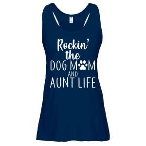 Rockin The Dog Mom And Aunt life Ladies Essential Flowy Tank