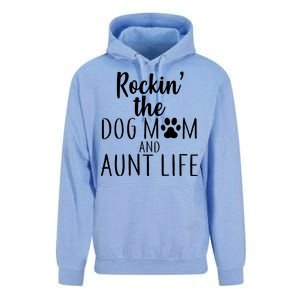 Rockin The Dog Mom And Aunt life Unisex Surf Hoodie