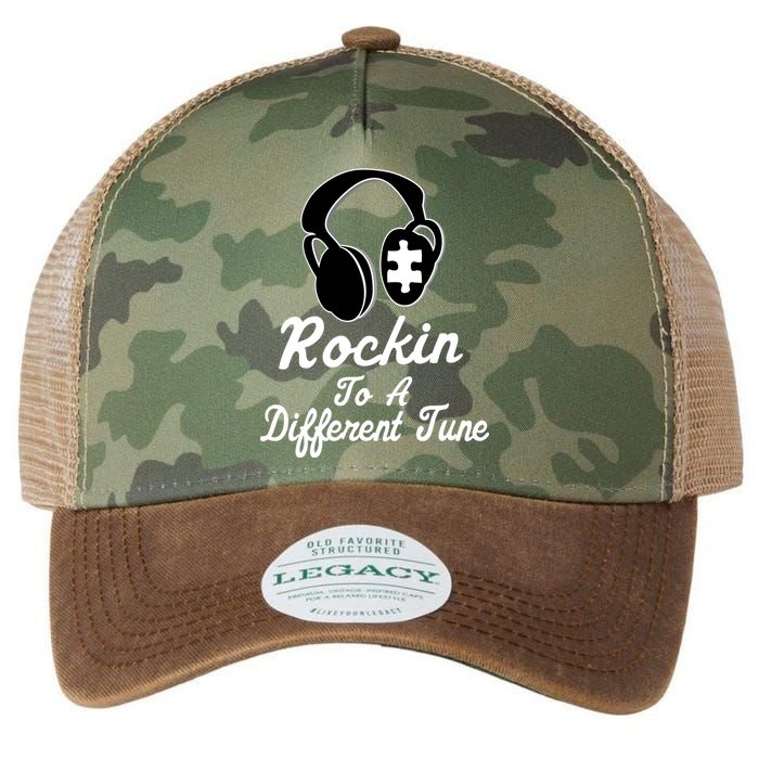 Rockin' To A Different Tune Autism Legacy Tie Dye Trucker Hat