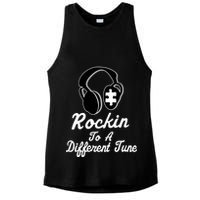 Rockin' To A Different Tune Autism Ladies PosiCharge Tri-Blend Wicking Tank