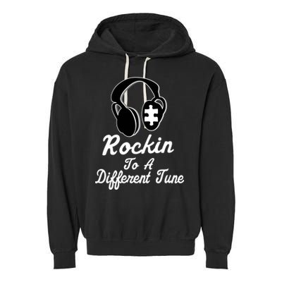 Rockin' To A Different Tune Autism Garment-Dyed Fleece Hoodie