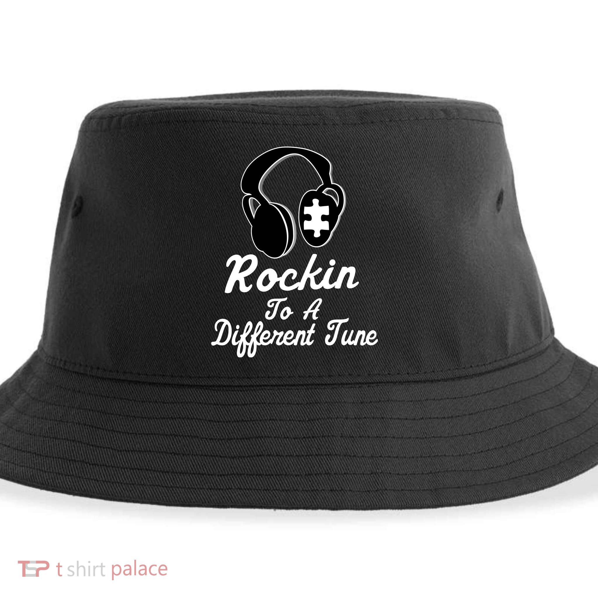 Rockin' To A Different Tune Autism Sustainable Bucket Hat