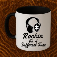 Rockin' To A Different Tune Autism Mug