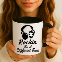 Rockin' To A Different Tune Autism Mug