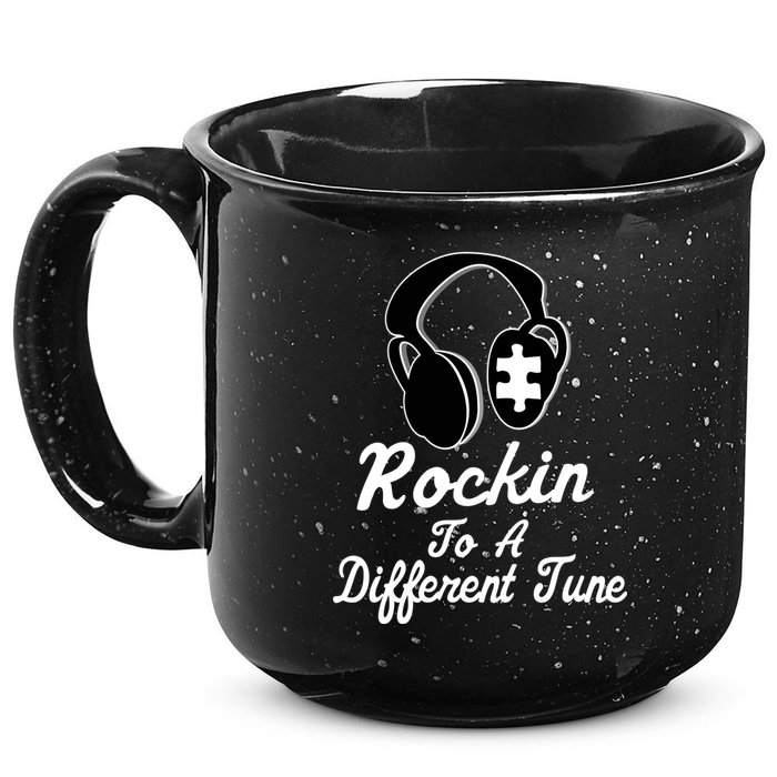 Rockin' To A Different Tune Autism 15oz Campfire Ceramic Mug