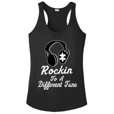 Rockin' To A Different Tune Autism Ladies PosiCharge Competitor Racerback Tank