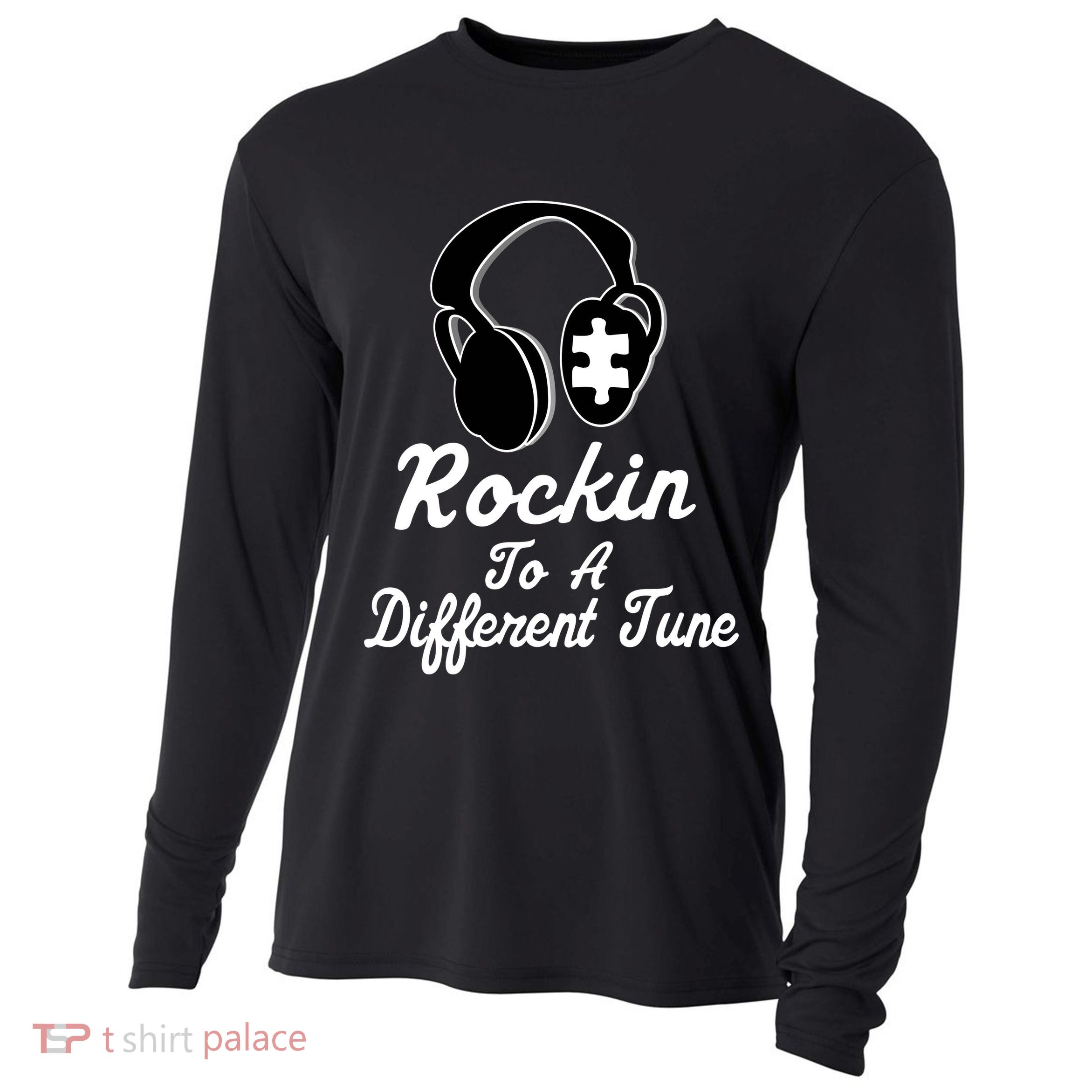 Rockin' To A Different Tune Autism Cooling Performance Long Sleeve Crew
