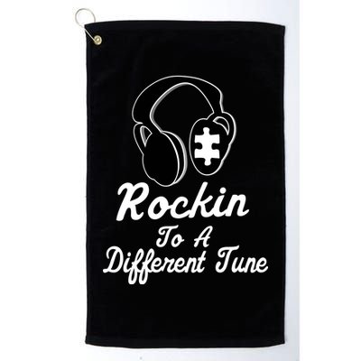 Rockin' To A Different Tune Autism Golf Towel