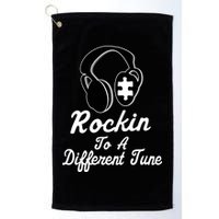 Rockin' To A Different Tune Autism Golf Towel