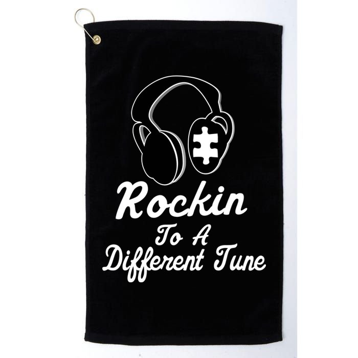 Rockin' To A Different Tune Autism Golf Towel