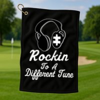 Rockin' To A Different Tune Autism Golf Towel