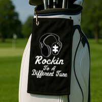 Rockin' To A Different Tune Autism Golf Towel