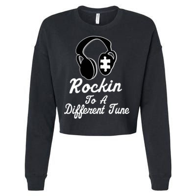 Rockin' To A Different Tune Autism Cropped Pullover Crew
