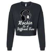 Rockin' To A Different Tune Autism Cropped Pullover Crew