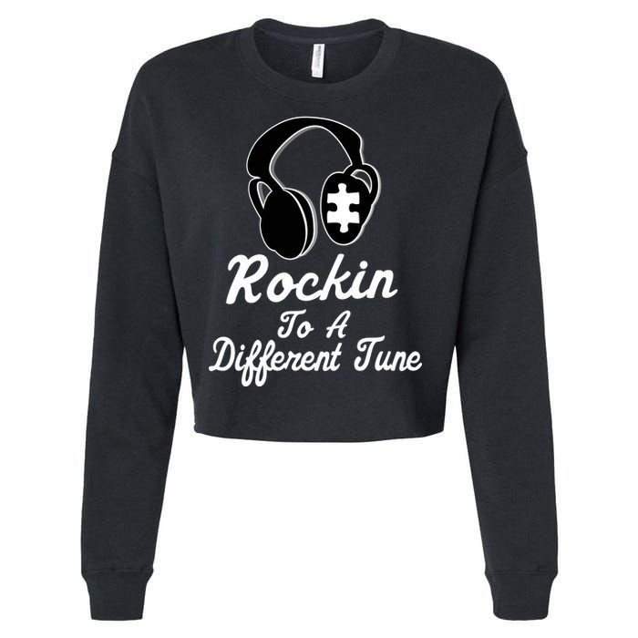 Rockin' To A Different Tune Autism Cropped Pullover Crew