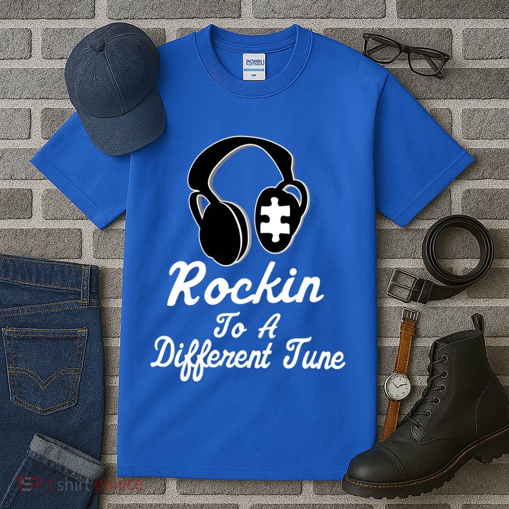 Rockin' To A Different Tune Autism Tall T-Shirt