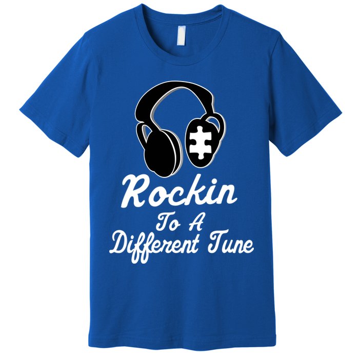 Rockin' To A Different Tune Autism Premium T-Shirt