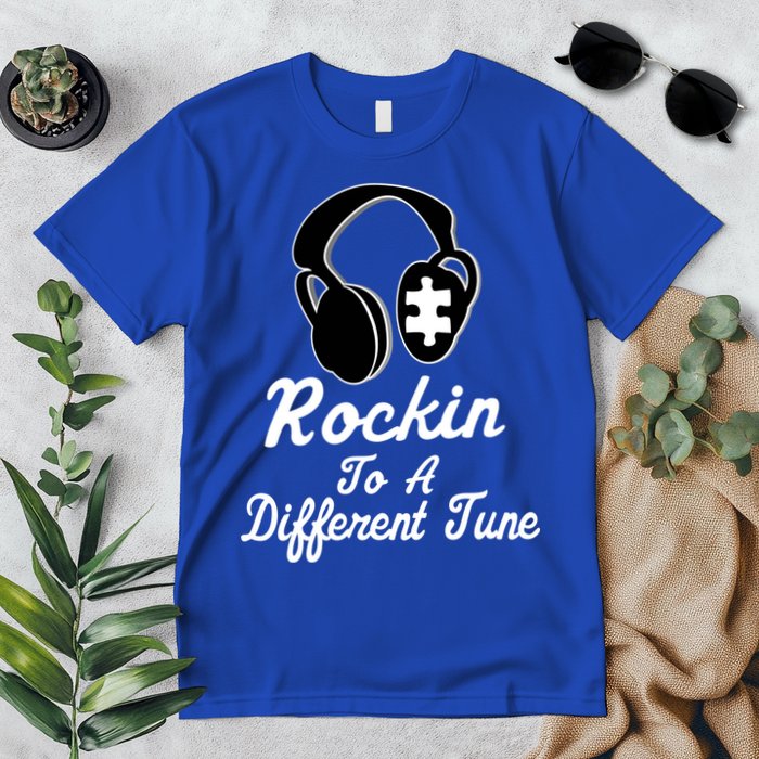 Rockin' To A Different Tune Autism Premium T-Shirt