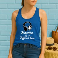 Rockin' To A Different Tune Autism Womens Tank Top