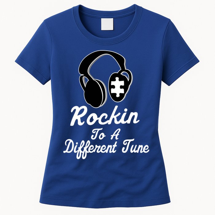 Rockin' To A Different Tune Autism Womens T-Shirt