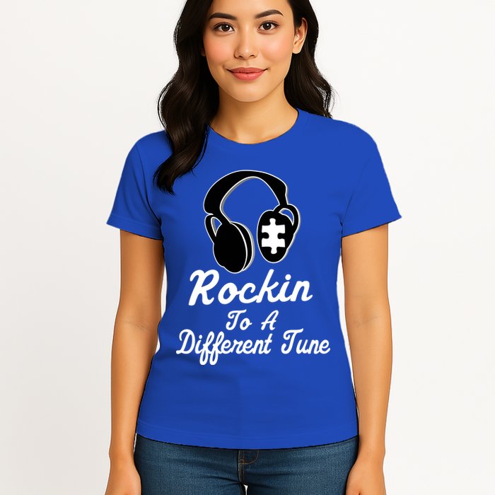 Rockin' To A Different Tune Autism Womens T-Shirt