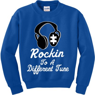 Rockin' To A Different Tune Autism Kids Sweatshirt