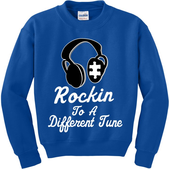 Rockin' To A Different Tune Autism Kids Sweatshirt
