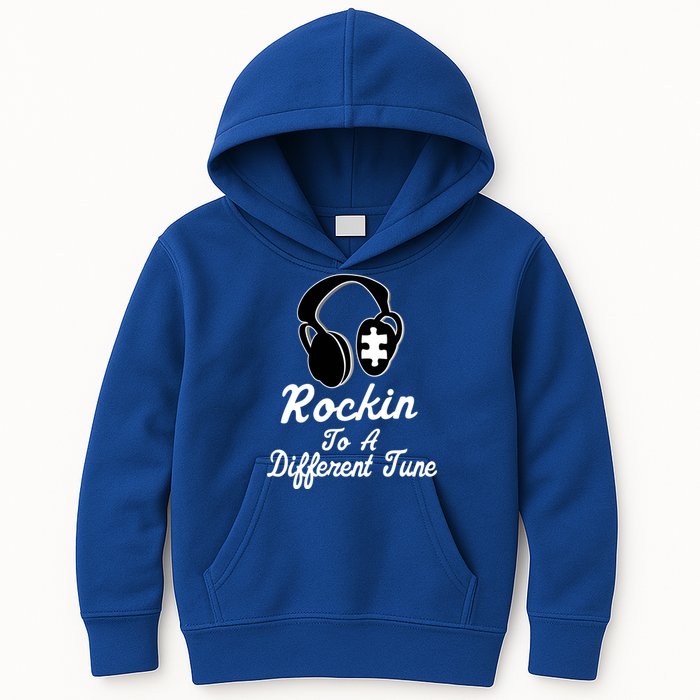 Rockin' To A Different Tune Autism Kids Hoodie