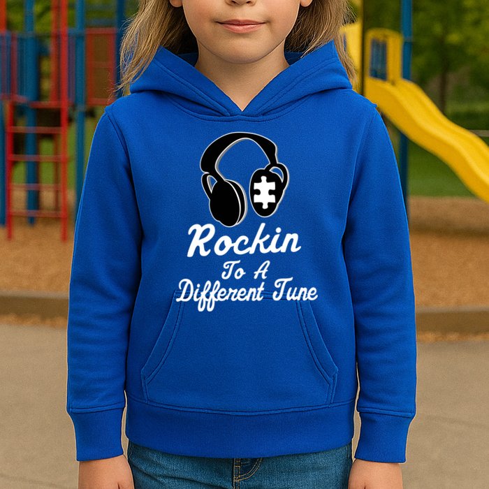 Rockin' To A Different Tune Autism Kids Hoodie