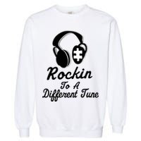 Rockin' To A Different Tune Autism Garment-Dyed Sweatshirt