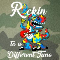 Rockin To A Different Tune Autism Dinosaur Legacy Tie Dye Trucker Hat
