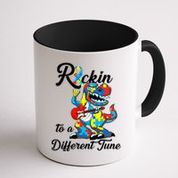 Rockin To A Different Tune Autism Dinosaur Mug