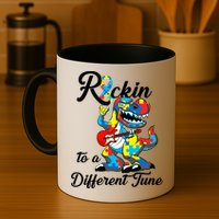 Rockin To A Different Tune Autism Dinosaur Mug