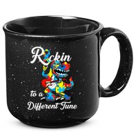 Rockin To A Different Tune Autism Dinosaur 15oz Campfire Ceramic Mug