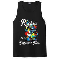 Rockin To A Different Tune Autism Dinosaur PosiCharge Competitor Tank