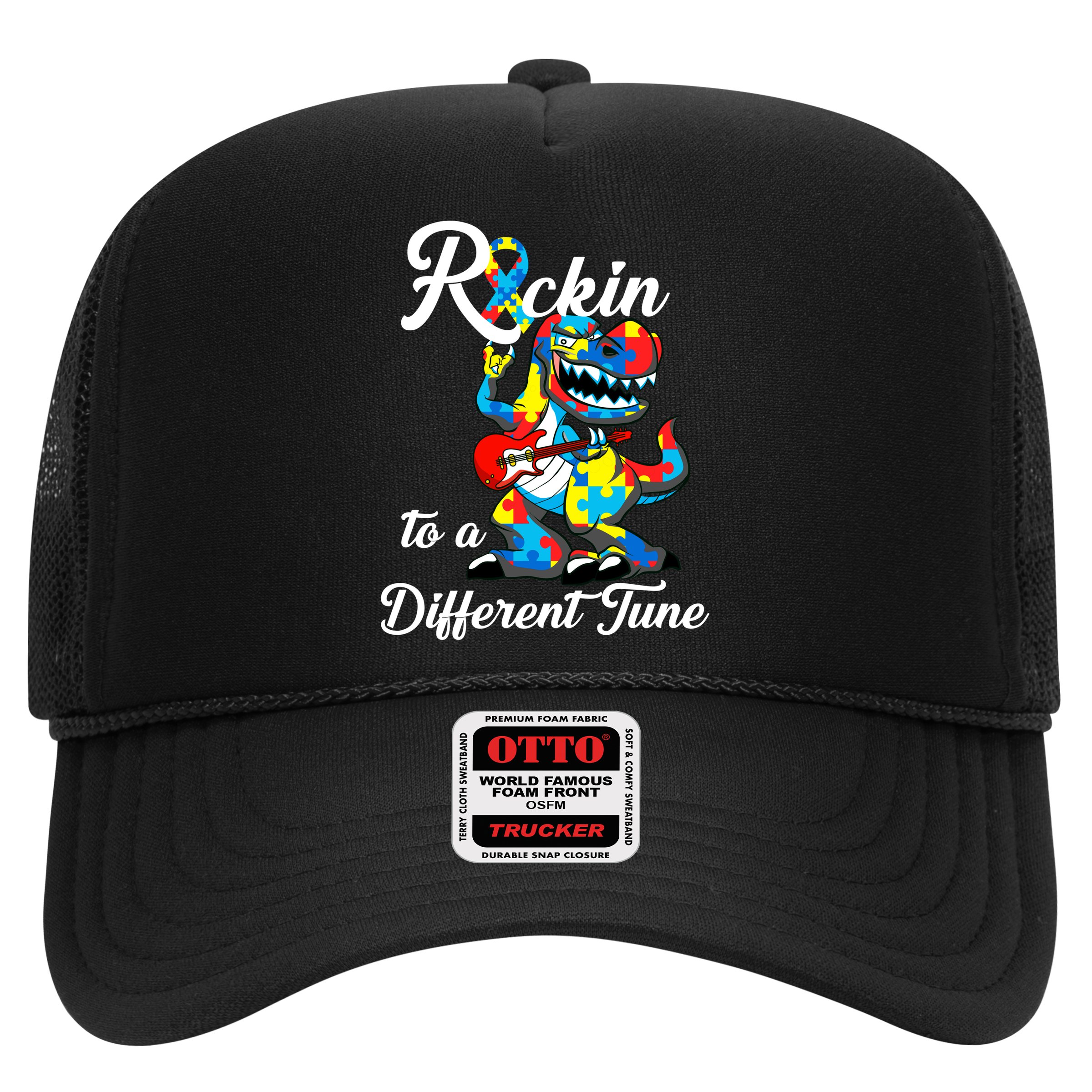 Rockin To A Different Tune Autism Dinosaur Hat